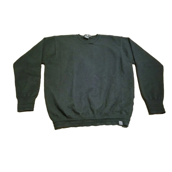 Nike Tiger Woods Sweater Men's Size Large Black Merino Wool Crewneck Pullover - Picture 1 of 5